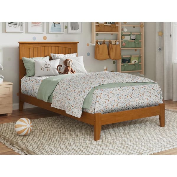 AFI Nantucket Light Toffee Natural Bronze Solid Wood Frame Twin Low Profile Platform Bed