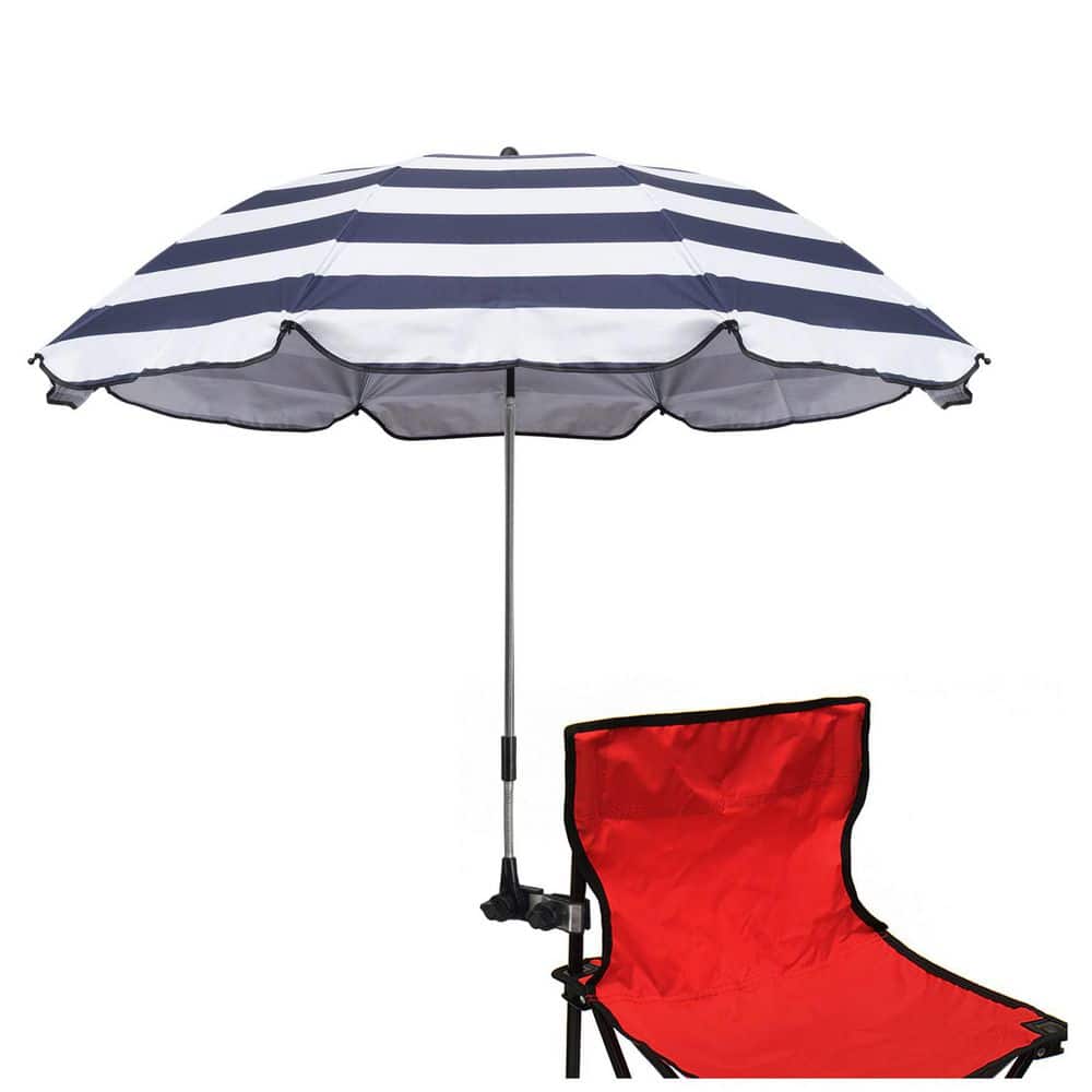 4 ft. Beach Umbrella with Clamp for Beach Chair, Wheelchair, Blue Stripe price history on PriceWatchPro