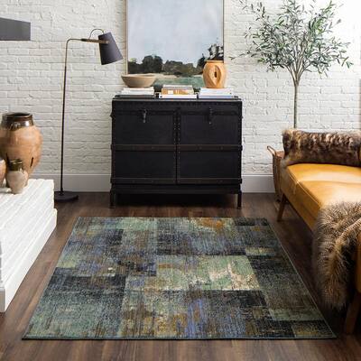 Empire Periwinkle 8 ft. x 10 ft. Geometric Area Rug
