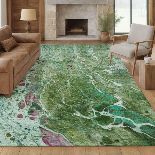 Arpege story MA-1 (ミント) Addison Rugs Chantille Machine Washable Indoor/Outdoor Abstract