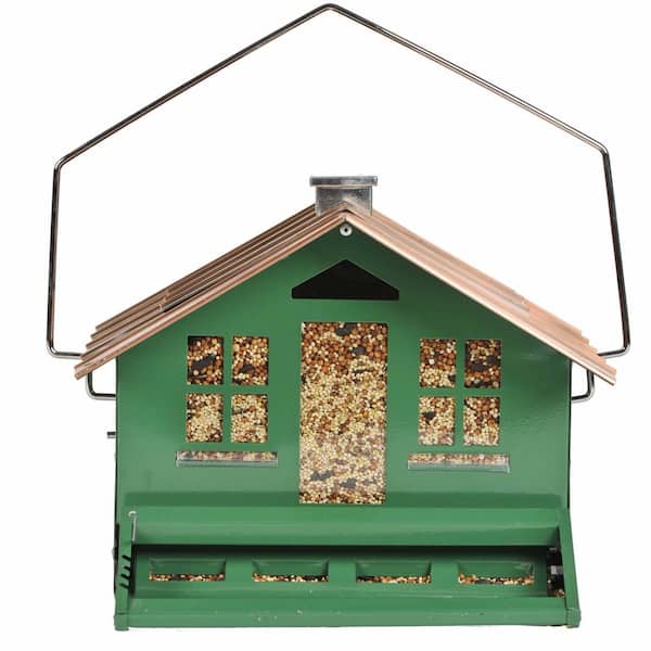Perky-Pet Squirrel-Be-Gone II Green Country Style Squirrel Resistant Metal Wild Bird Feeder - 12 lb. Capacity