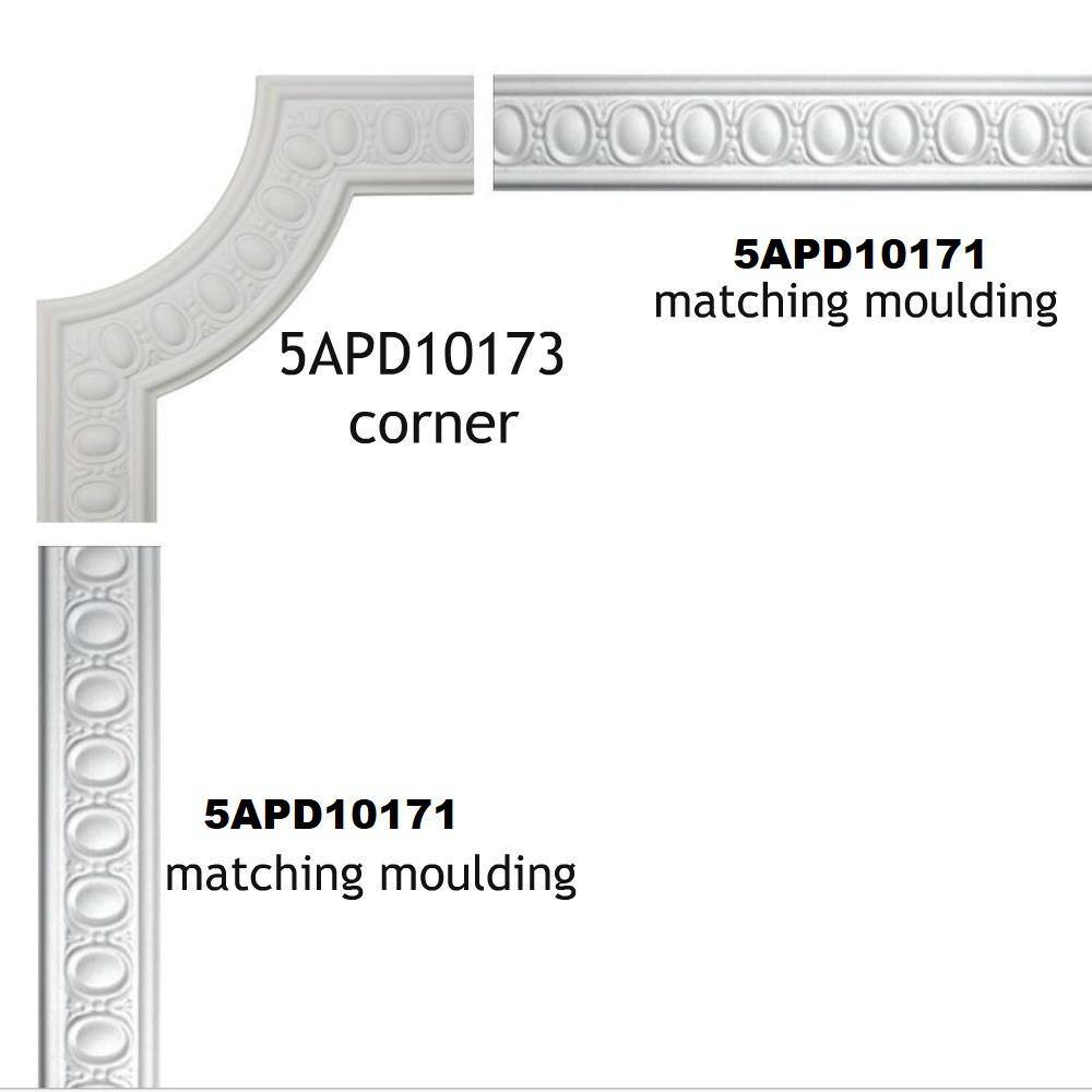 White Primed Egg and Dart Polyurethane Panel Moulding Sample