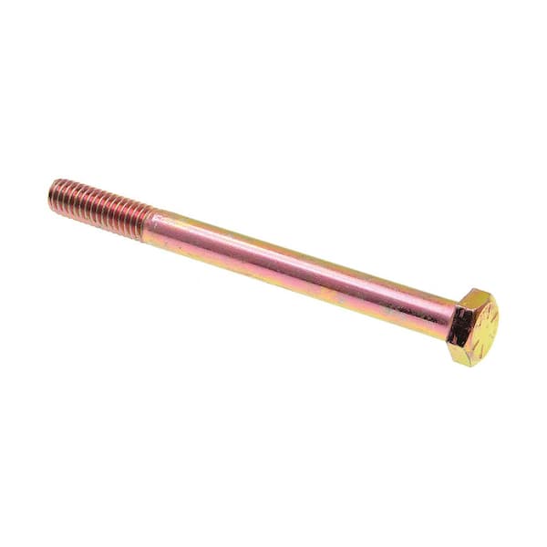Prime-Line 5/16 in.-18 x 3-3/4 in. Grade 8 Yellow Zinc Plated Steel Hex Head Cap Screws (10-Pack)