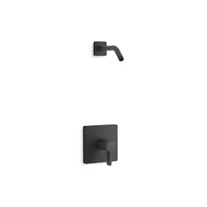Parallel 1-Handle Shower Trim Kit in Matte Black (Valve Not Included)