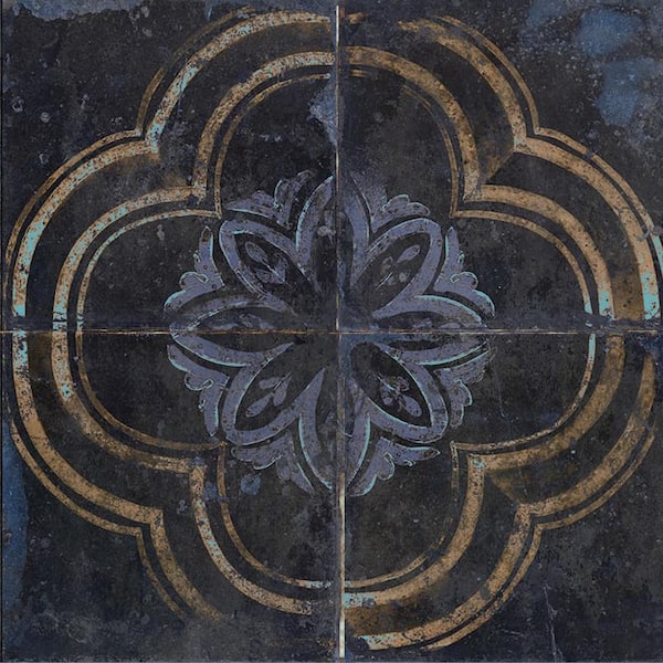 MI ALMA Purple and Black R32 7 in. x 7 in. Vinyl Peel and Stick Tile (24 Tiles, 8.17 sq. ft./Pack)