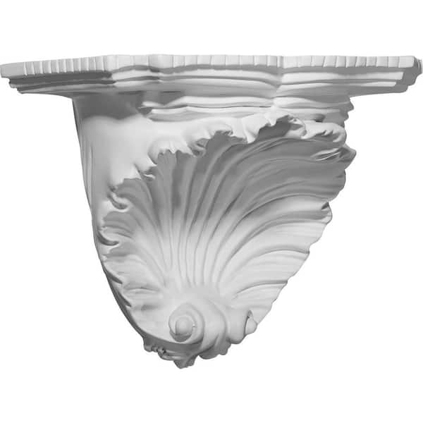 Ekena Millwork 10-3/8 in. x 6 in. x 7-3/8 in. Primed Polyurethane Shell Decorative Shelf