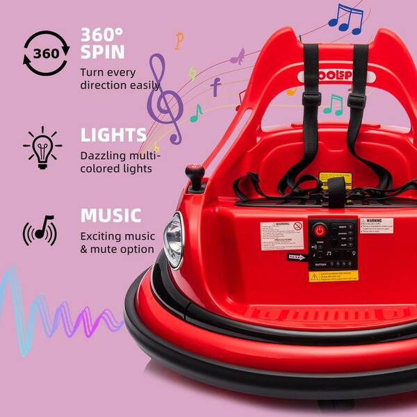 Ride On Car Gymax 6V Kids Ride On Bumper Car Vehicle 360 Degree Spin Toy W/ Remote Electric Cars For Kids