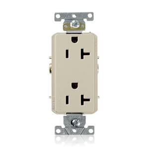 Leviton Decora Plus 20 Amp Commercial Grade Tamper Resistant Self ...