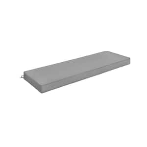 Universal 54 in. x 18 in. 1-Piece Outdoor Rectangular Bench Cushion in Medium Gray (1-Pack)