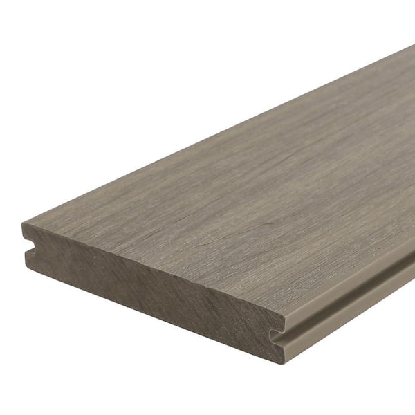 NewTechWood UltraShield Naturale Magellan 1 in. x 6 in. x 8 ft. Roman Antique Solid with Groove Composite Decking Board
