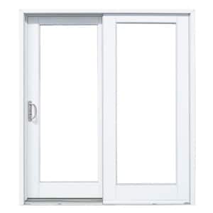 72 in. x 80 in. Smooth White Left-Hand Composite PG50 Sliding Patio Door