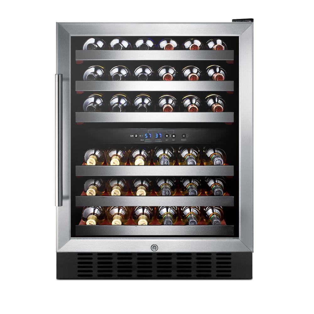 Summit 24" Silver Glass Door Built-in Wine Cellar