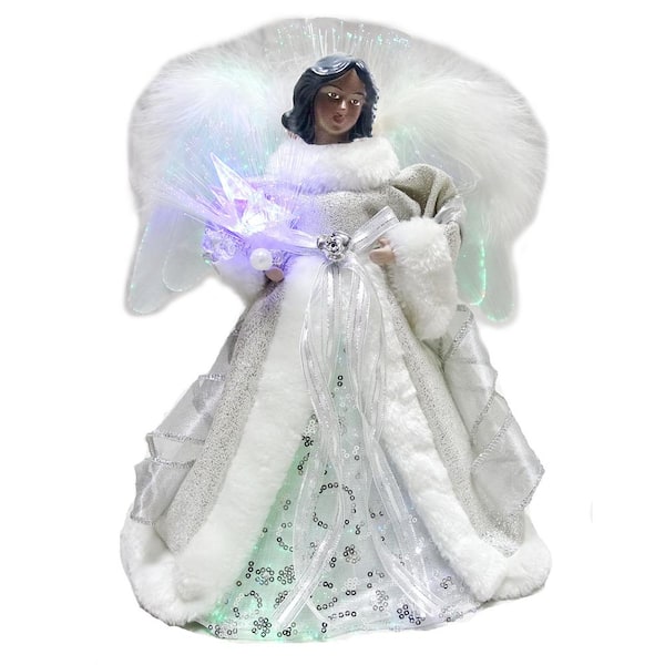 Home Accents Holiday 12 in. Fiber Optic Angel Treetop