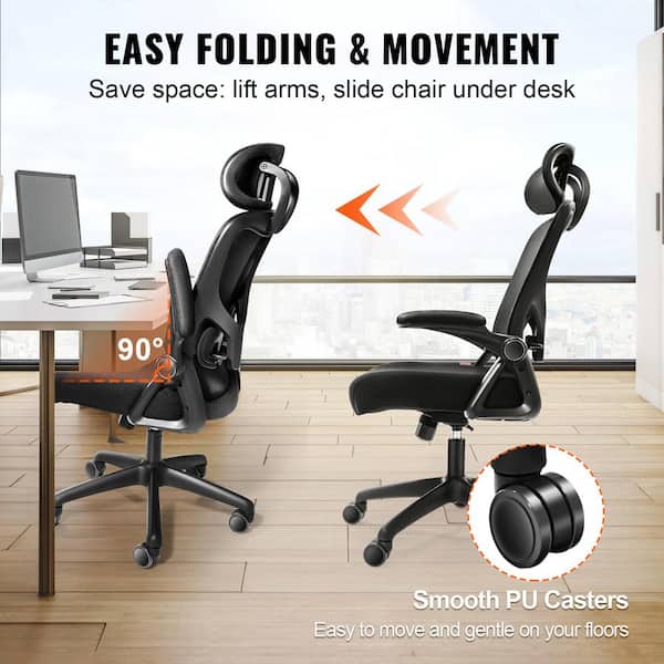 SKYSHALO Office Chair with Adjustable Lumbar Support, High Back