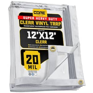 12ft. X ft. 12 Clear Extreme Heavy Duty 20 Mil Vinyl Tarp