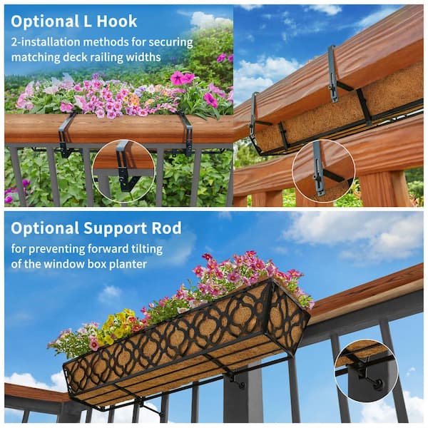 Adjustable Railing Planter Boxes