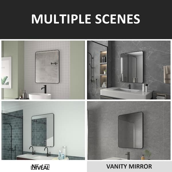 niveal 30 in. W x 36 in. H Rectangular Framed Wall Bathroom