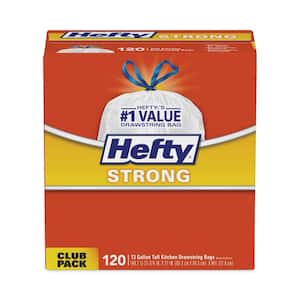Hefty Strong Multipurpose Large Black Garbage Bags - 30 Gallon, 74 Count 