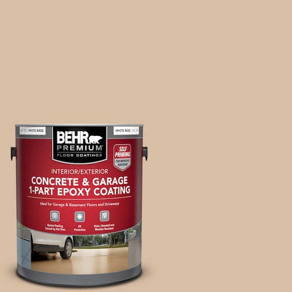 BEHR PREMIUM 1 gal. #S240-3 Ash Blonde Self-Priming 1-Part Epoxy Satin Interior/Exterior Concrete and Garage Floor Paint