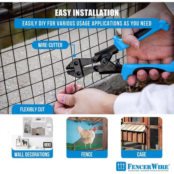 48" X 50' Hardware Cloth 16 Gauge Black Vinyl Coated Welded Wire Mesh 1.5" - 48" X 50' (L X W) - Bed Bath & Beyond - 34040675