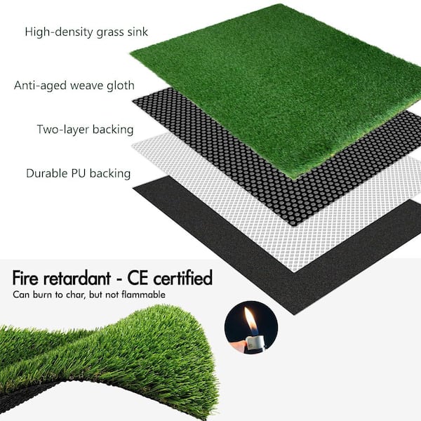 LITA Ultra Thick 1.77 in. Pile Height 8 ft. W x Cut To Length Green Artificial Grass Turf