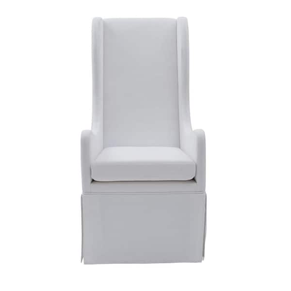 Progressive Furniture Sienna White Skirted Wing Chair