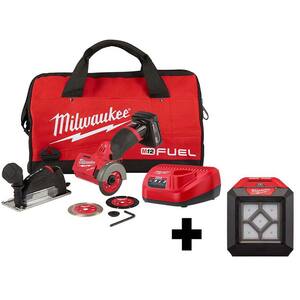 M12 FUEL 12-Volt 3 in. Lithium-Ion Brushless Cordless Cut Off Saw Kit with M12 Flood Light