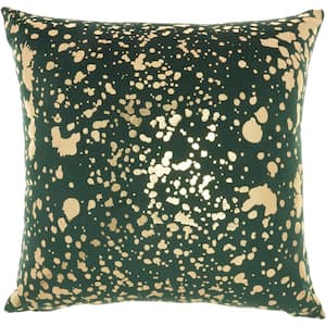 Luminescence Emerald Green 18 in. x 18 in. Throw Pillow