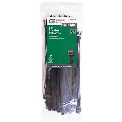 100Pack Cable Zip Ties 6inch Ultra Strong Plastic Wire Ties with 18 Pounds Tensile Strength for Electric Cable Organizer Pack of 100 Small Self Locking Nylon Ties 