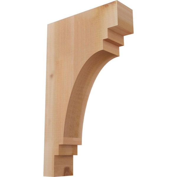 Ekena Millwork 3-1/2 in. x 12 in. x 20 in. Western Red Cedar Pescadero Smooth Corbel