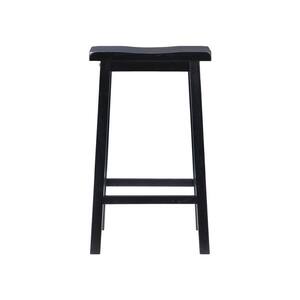 Darby 18.13"W x 15.75"D x 29"H Black Backless wood frame Barstool