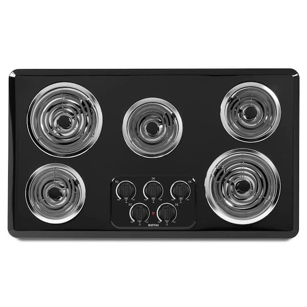 Maytag 36 in. Coil Electric Cooktop in Black with 5 Elements
