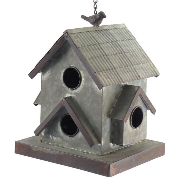 Zaer Ltd International Hanging Galvanized Birdhouse The Country