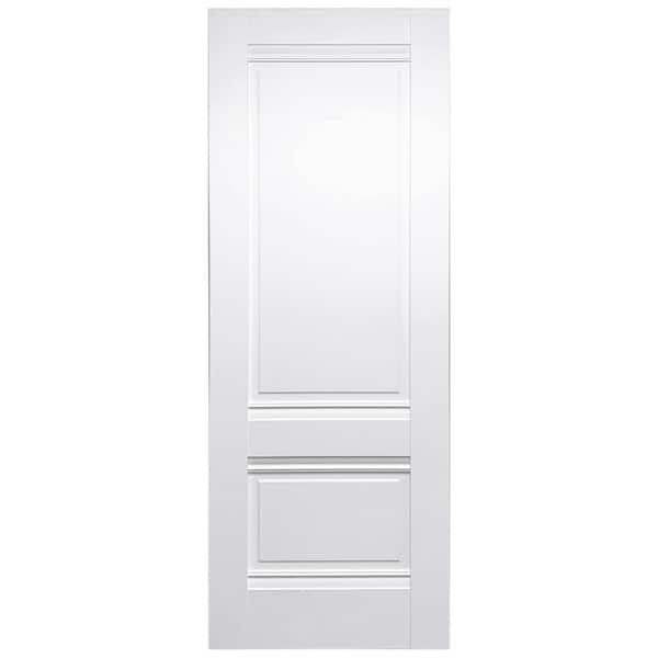 Valusso design doors Destin 28 in. x 80 in. No Bore Solid Core White Prefinished Wood Interior Door Slab