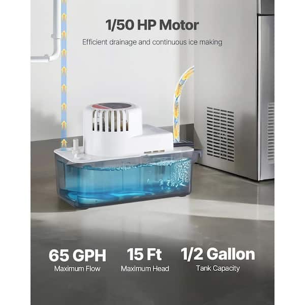 冷凍PS200 F50 H10 SKYSHALO 1/50 HP Condensate Pump 65 GPH 6.69 in. W Freestanding 1