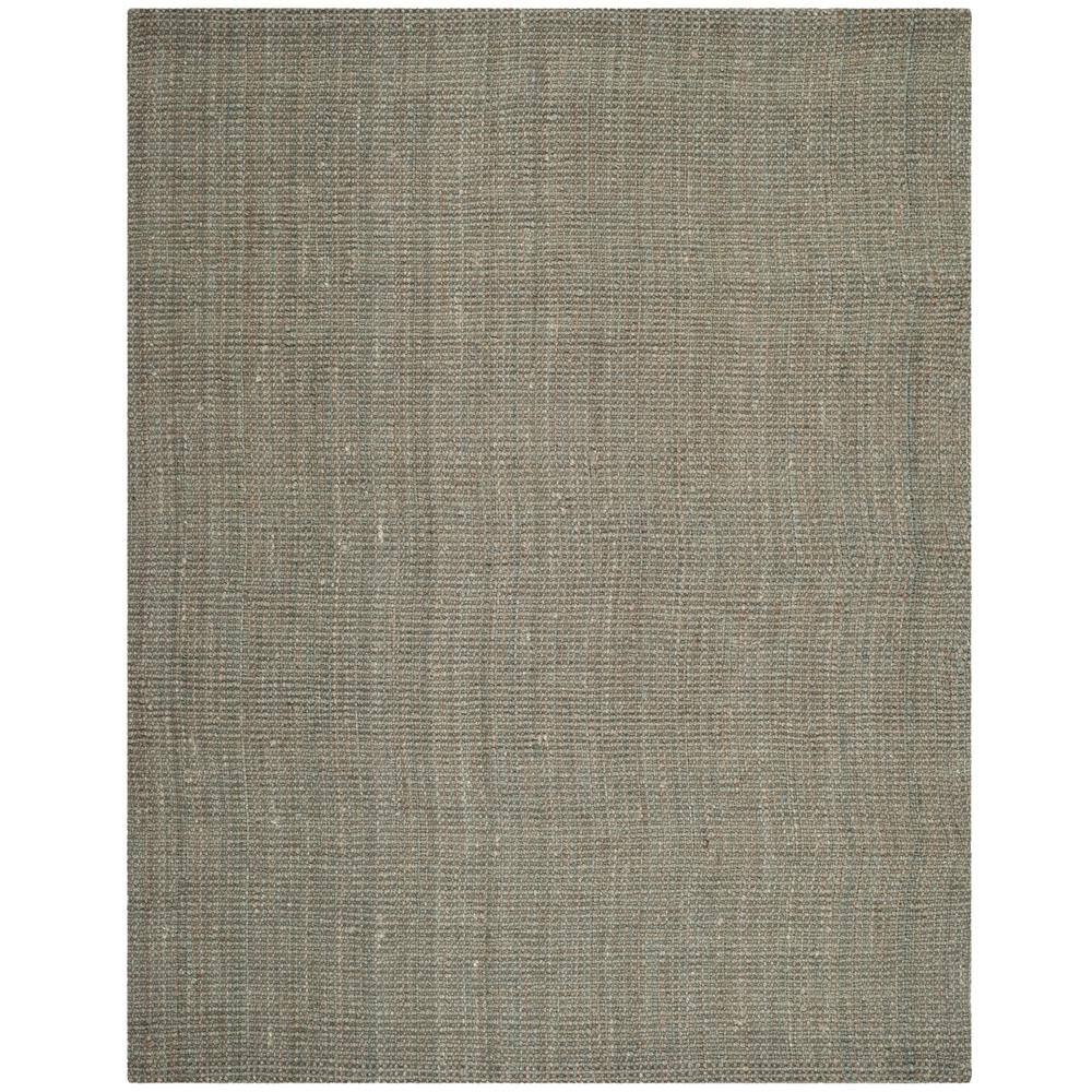 Grey Flat Woven Handmade Jute 8' x 10' Area Rug