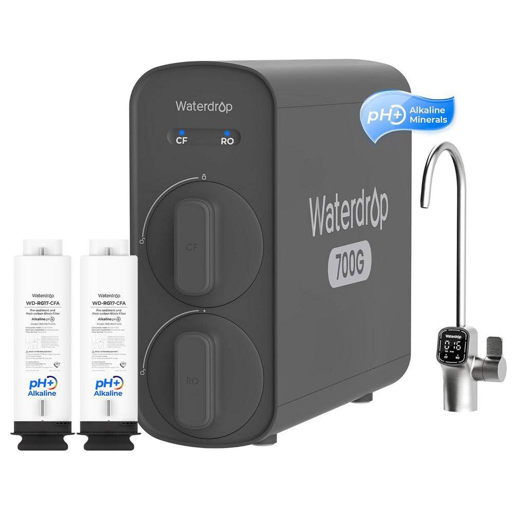 WD G5P700A Alkaline Mineral pH+ Reverse Osmosis System 700GPD, 8-Stage Smart LED Faucet Extra 2 G5P700A-CF Filter price history on PriceWatchPro
