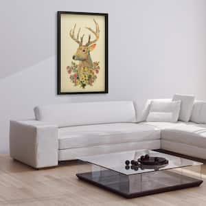 25 in. x 33 in. "Mrs. Deer" Dimensional Collage Framed Graphic Art Under Glass Wall Art