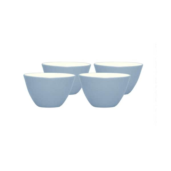 Noritake Colorwave Ice 4 In., 7 Fl.oz Blue Stoneware Mini Bowls, Set Of ...