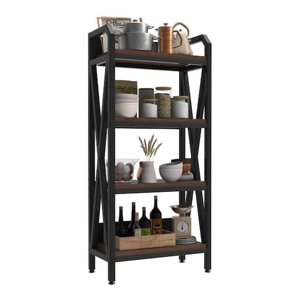 Sigmund 4-Level Storage Shelves Black Mental Classic Pantry Organizers for Garage, Pantry, Bathroom