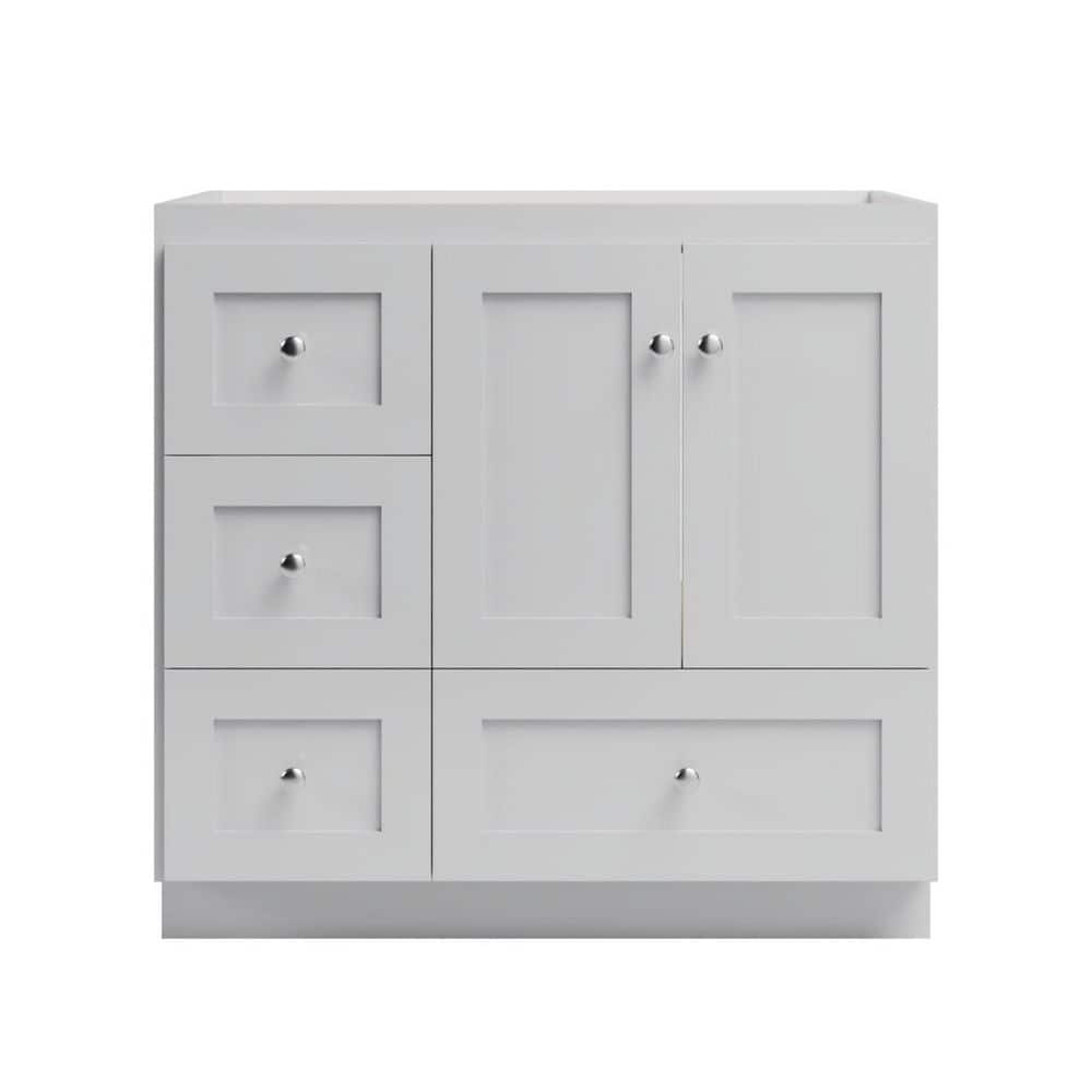 Shaker 36 in. W x 21 in. D x 34.5 in. H Bath Vanity Cabinet without Top in Dewy Morning price history on PriceWatchPro