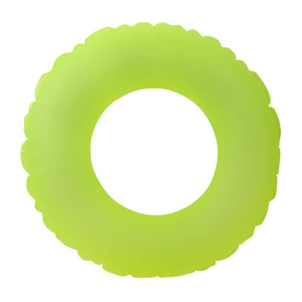 Pool Central 30 in. Neon Yellow Inflatable Inner Tube Pool Ring Float