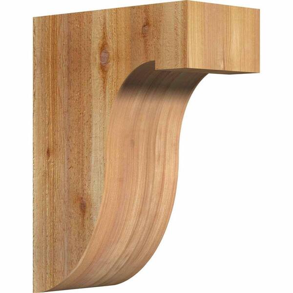Ekena Millwork 6 in. x 12 in. x 16 in. Western Red Cedar Del Monte Rough Sawn Corbel