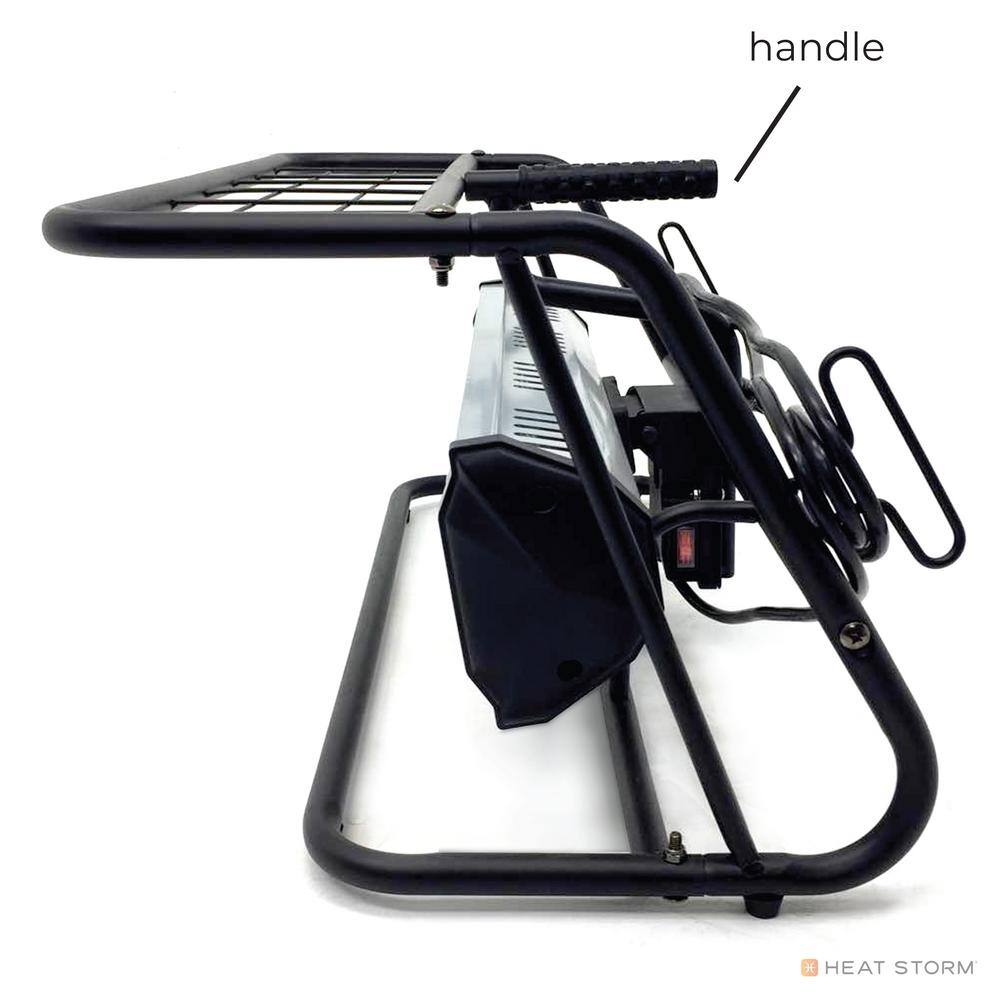 Black Infrared Electric Heater with Roll Cage