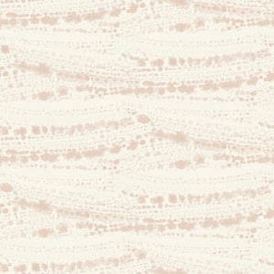 Rannell Pink Abstract Scallop Matte Paper Pre-Pasted Wallpaper
