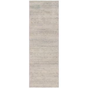 Easton Capella Ivory-Light Grey 3 ft. x 8 ft. Runner Rug