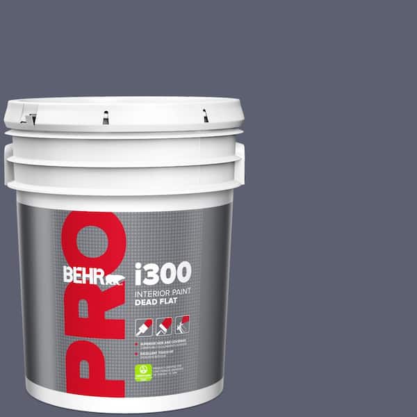 BEHR PRO 5 gal. #S550-6 Mysterious Night Dead Flat Interior Paint