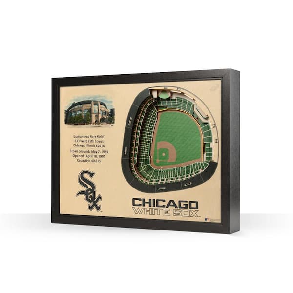 YouTheFan MLB Chicago White Sox 25 Layer Stadiumviews 3D Wooden Wall Art