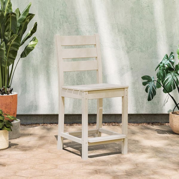 POLYWOOD Grant Park Counter Side Chair in Sand