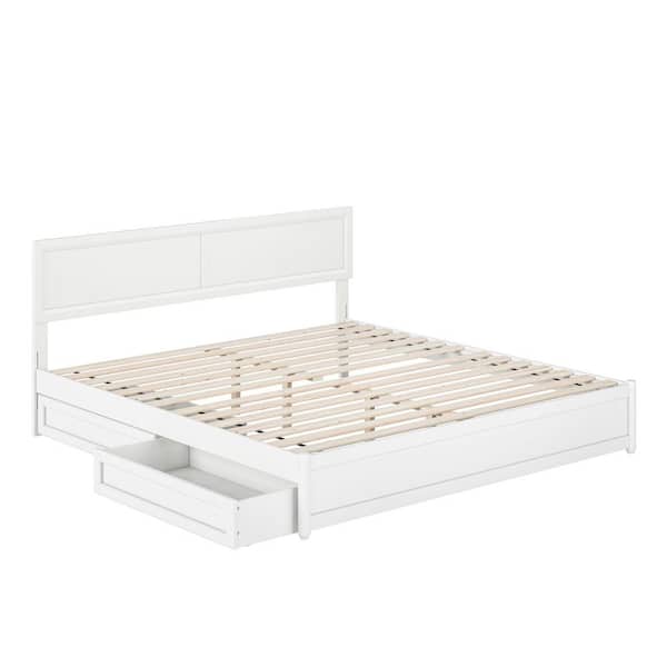 AFI Aria Walnut Brown Solid Wood Frame King Modern Low
